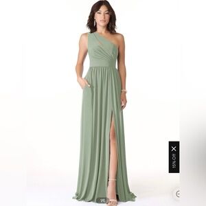Azazie Jasna Agave (green) Dress